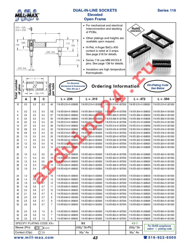 116-93-306-41-003000 datasheet