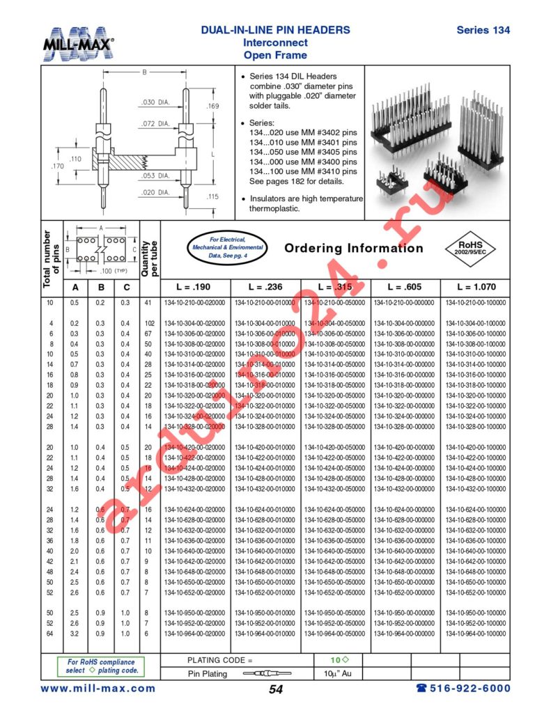 134-10-322-00-100000 datasheet