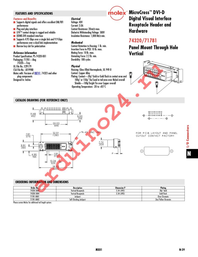 74320-4004 datasheet