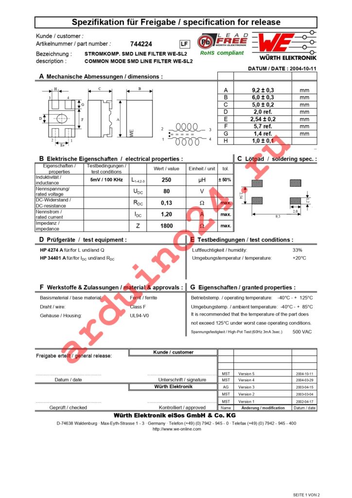 744224 datasheet