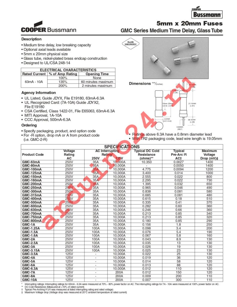 BK1/GMC-6.3-R datasheet