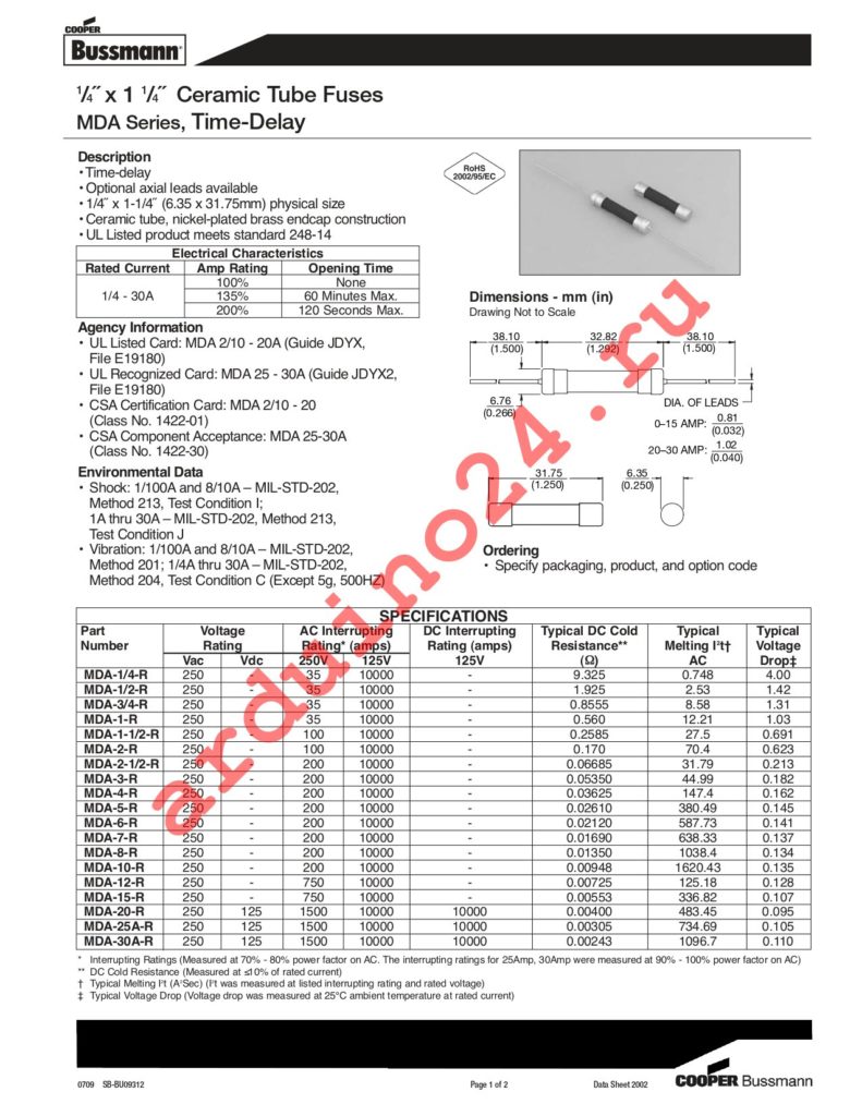 BK1/MDA-10-R datasheet