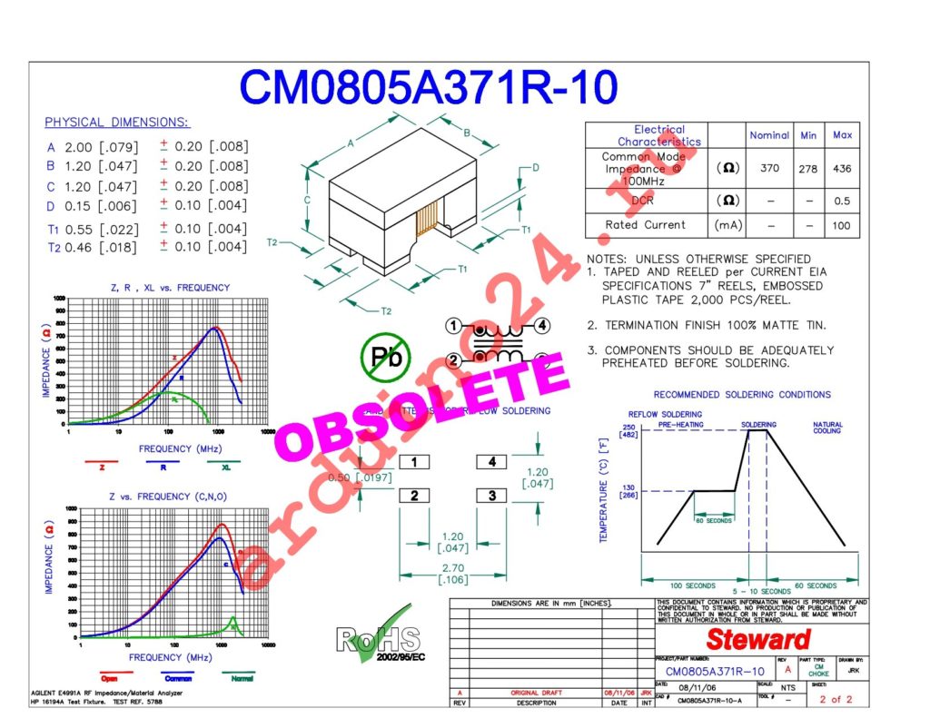 CM0805A371R-10 datasheet