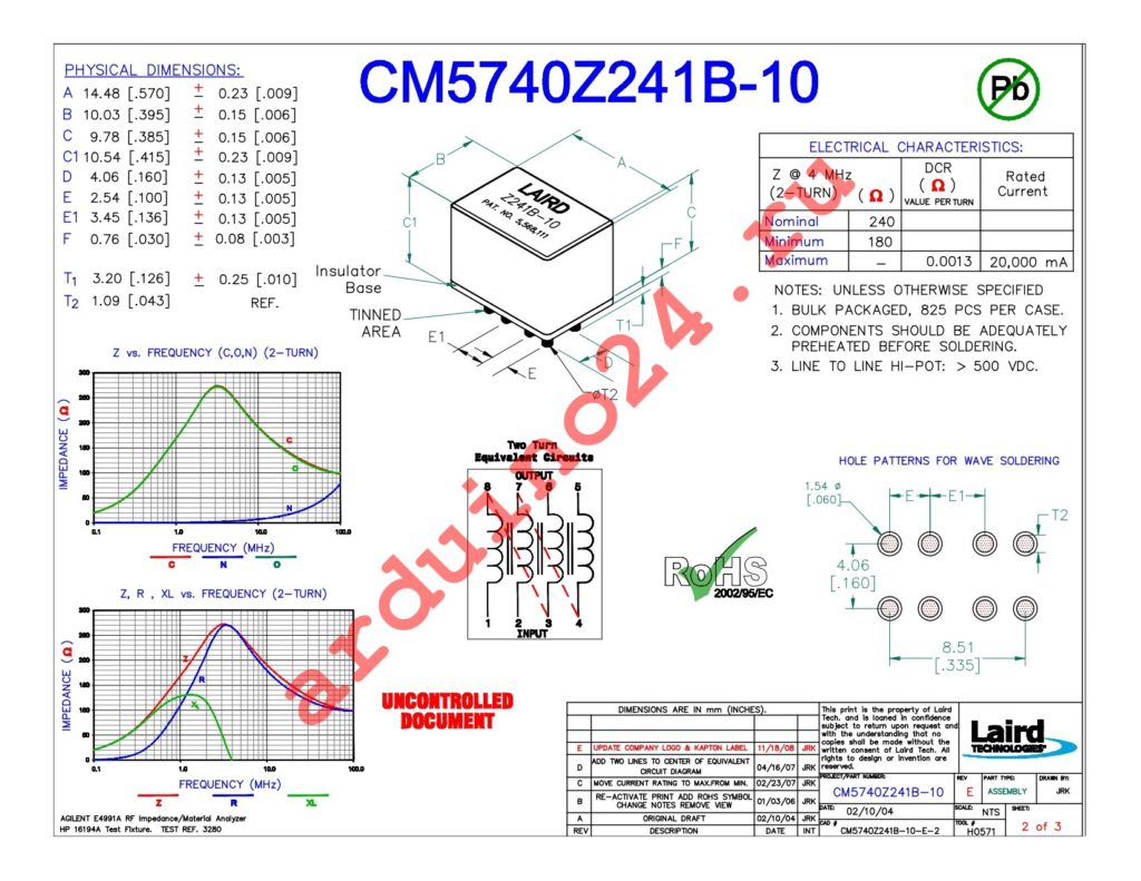 CM5740Z241B-10 datasheet