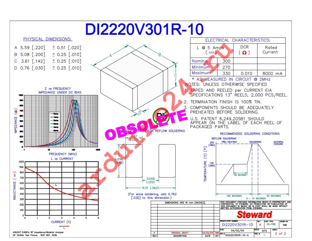 DI2220V301R-10 datasheet