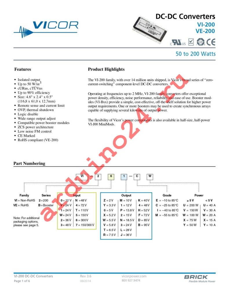 VE-23T-MV-F1 datasheet