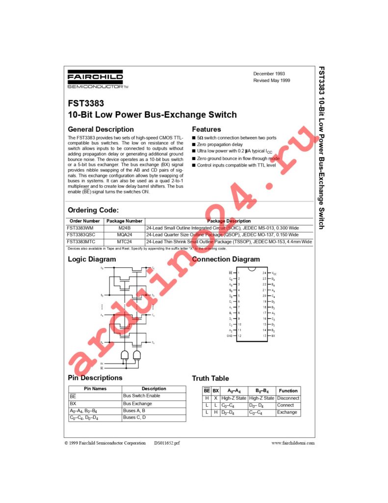 FST3383QSCX datasheet