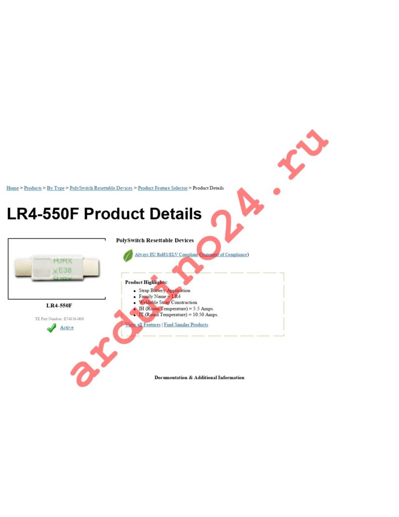 LR4-550F datasheet