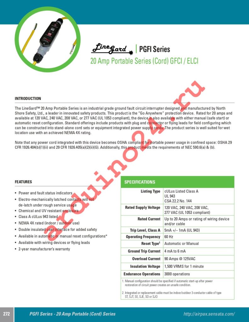 PGFI-12111 datasheet