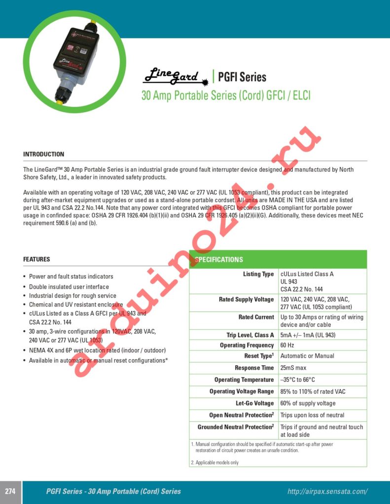 PGFI-13011 datasheet