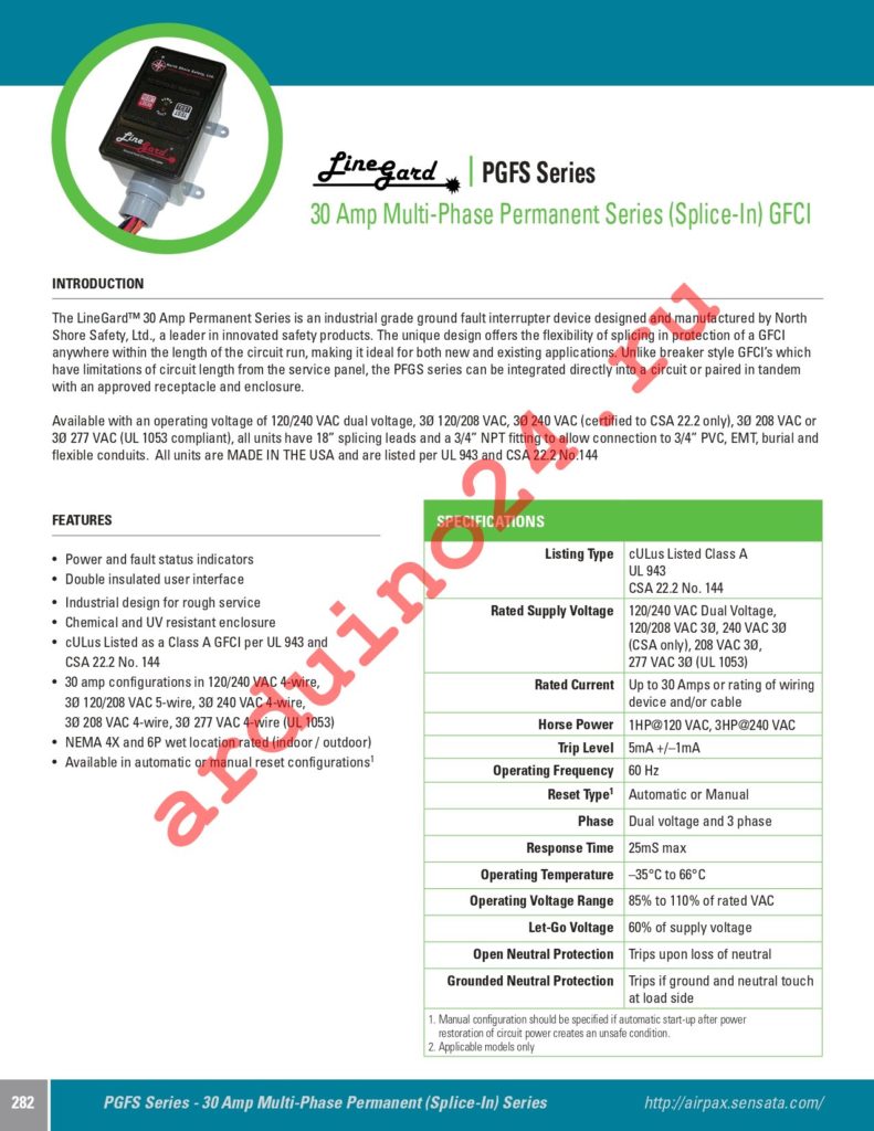 PGFS-13005 datasheet