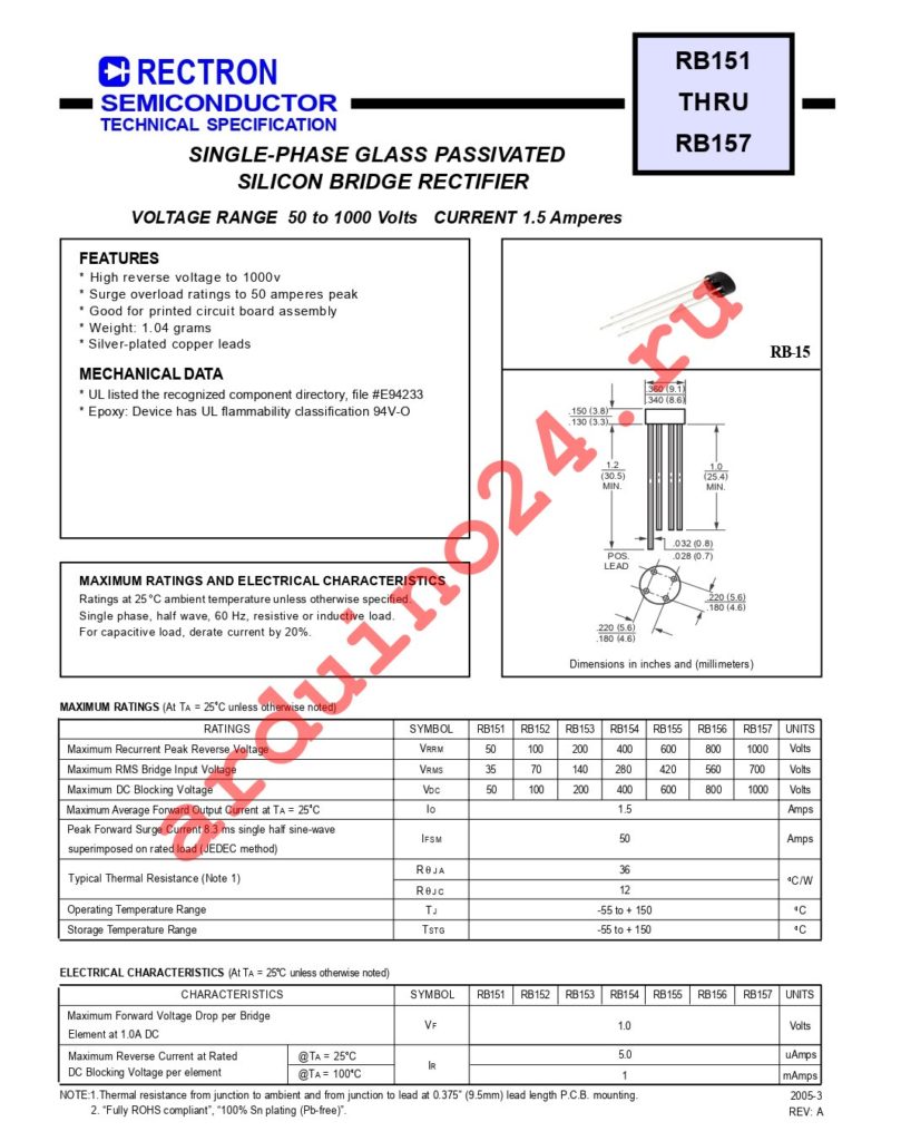 RB154 datasheet