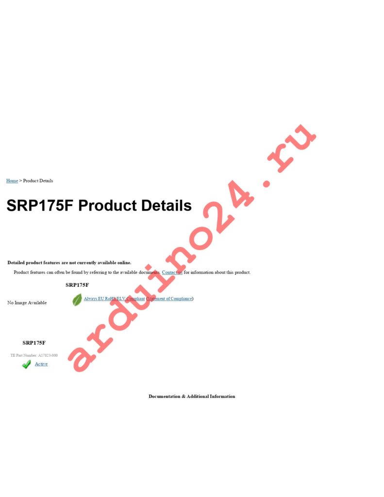 SRP175F datasheet