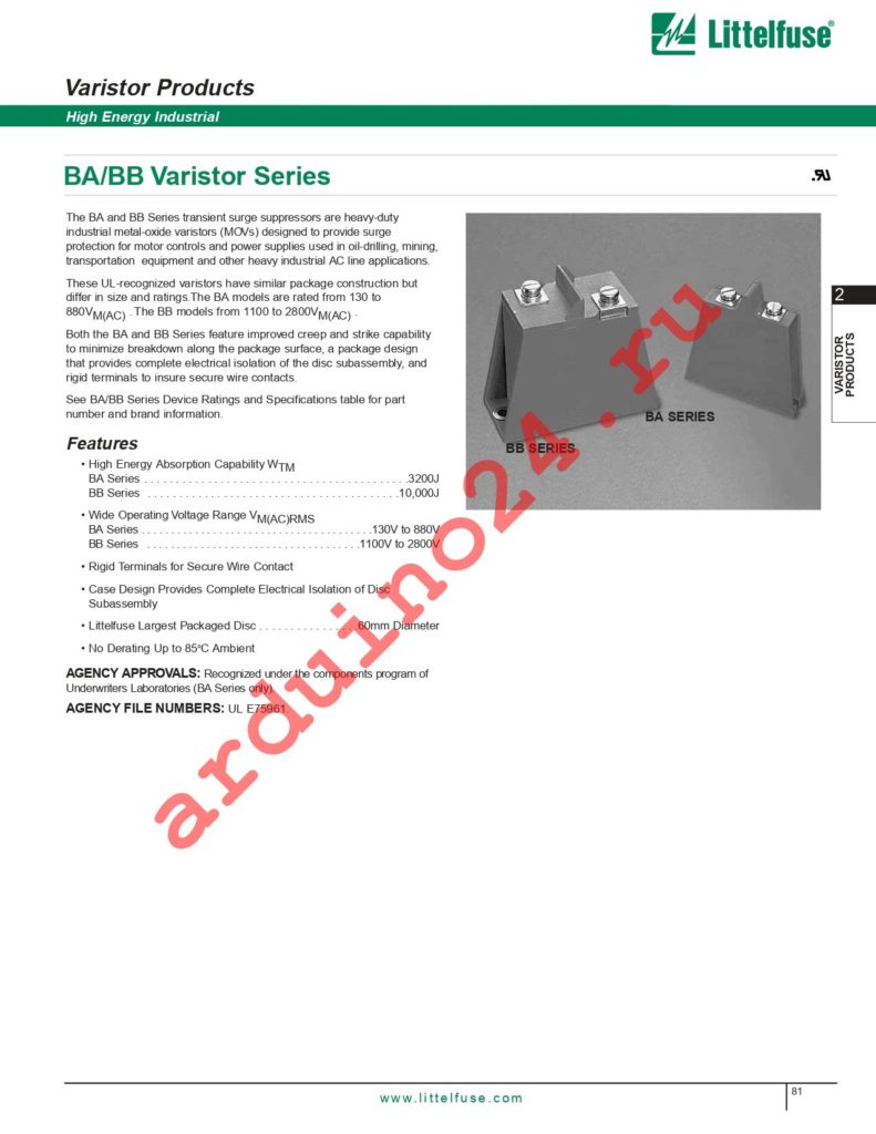 V661BA60 datasheet