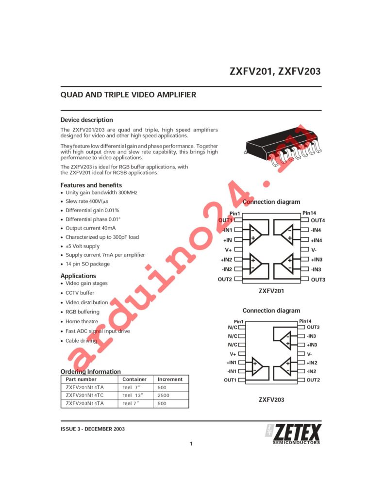 ZXFV201N14TA datasheet