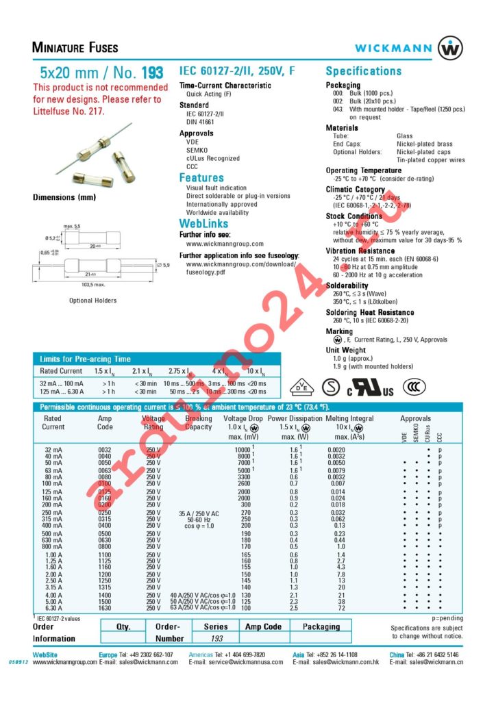 19316300001 datasheet