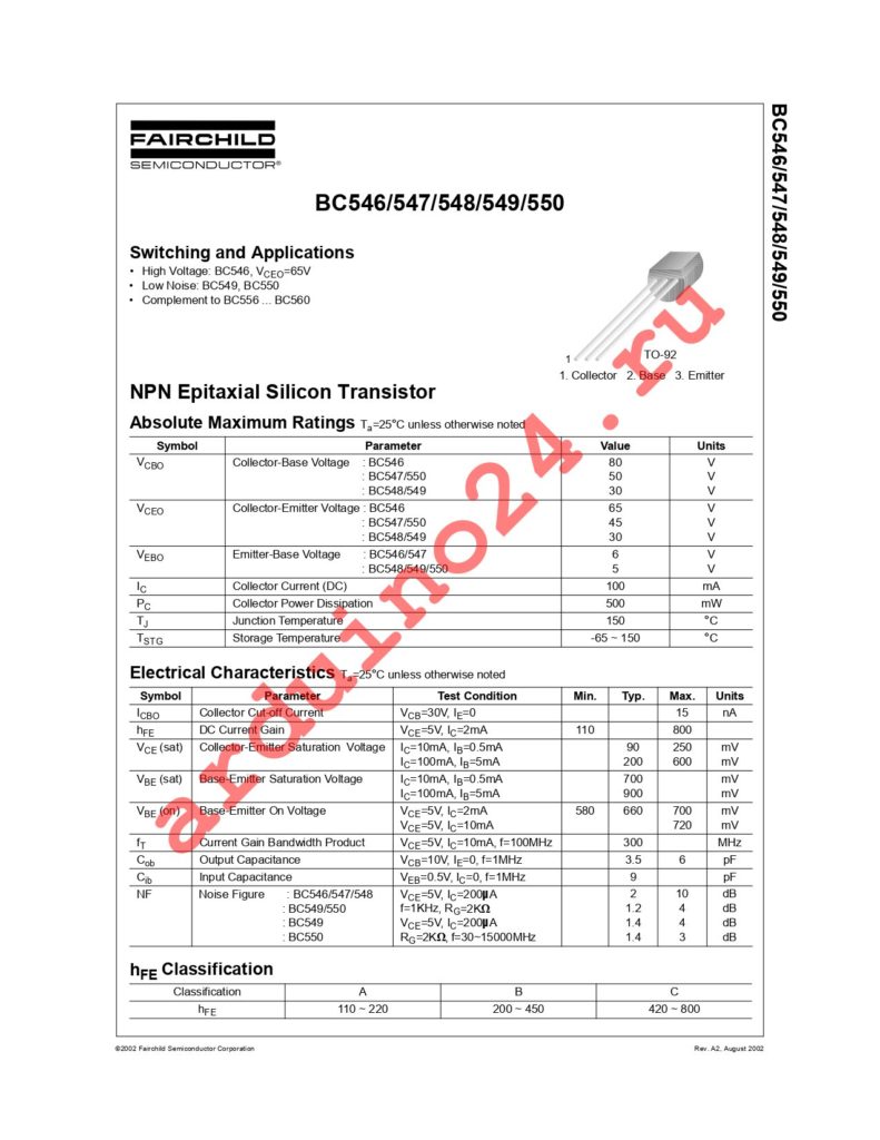 BC549B_J35Z datasheet