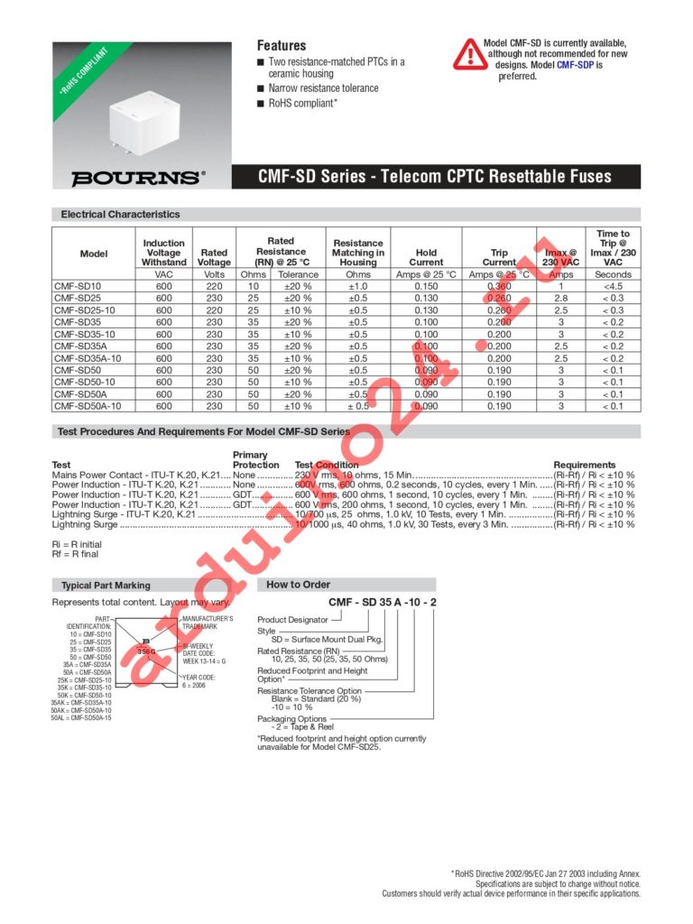 CMF-SD25-2 datasheet