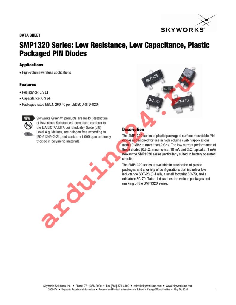 SMP1320-017LF datasheet