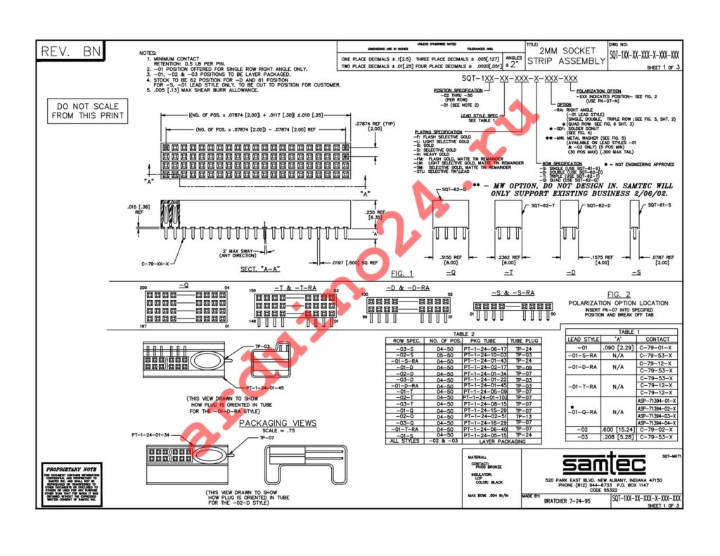 SQT-123-01-L-S datasheet