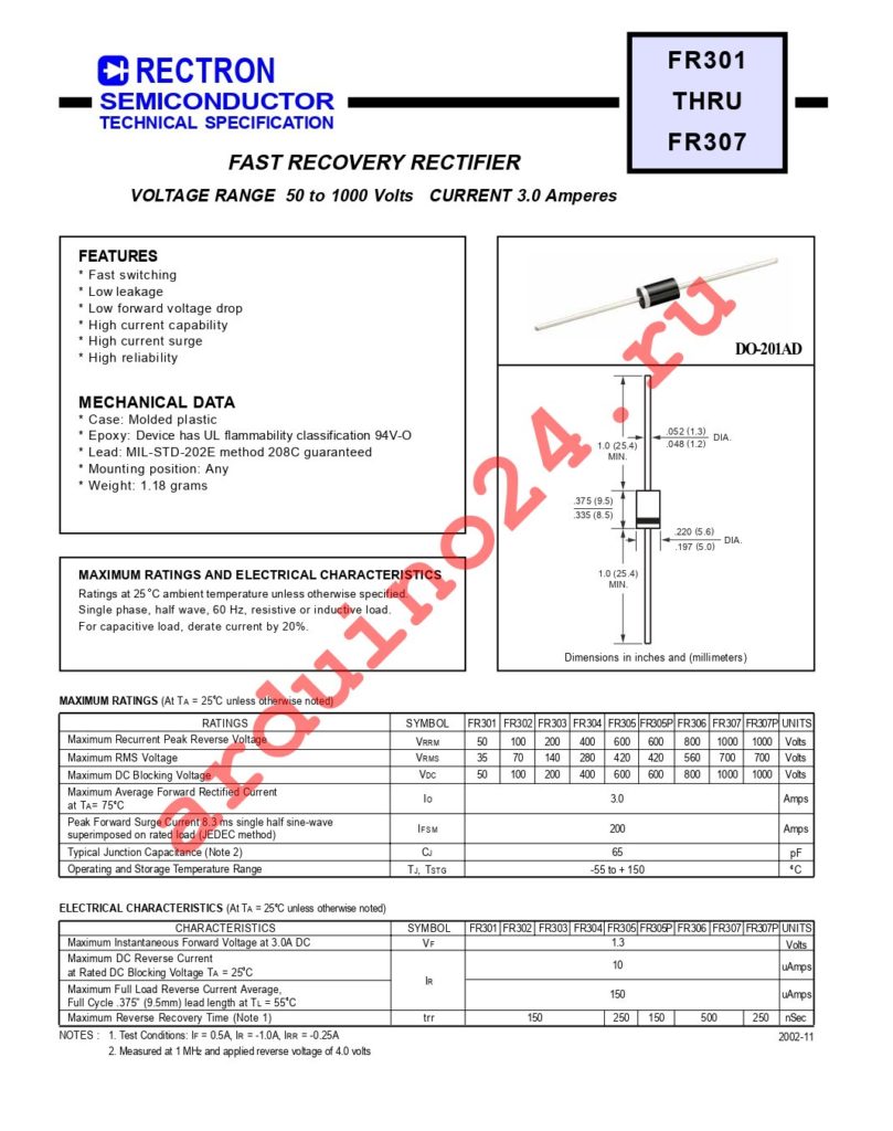 FR303-T datasheet