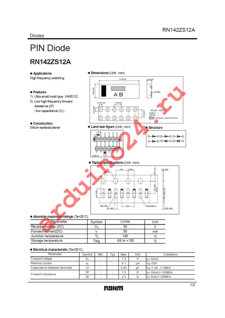 RN142ZS12ATE61 datasheet